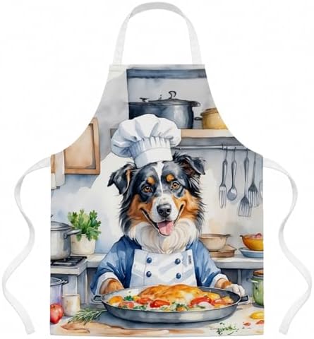 Caroline's Treasures Australian Shepherd The Chef Apron Cooking Kitchen Server by CarolinesTreasures