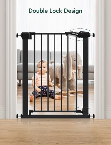 Bebelio 26–28.5" Narrow Baby Gate, No Driiling, PressGuard P7 - Image 6