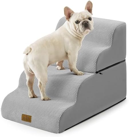 COZY KISS Detachable Small Dog Stairs 19.7"H, 4 Step Pet Ramp by COZYKISS