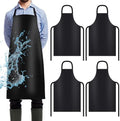 4 Pack Waterproof Vinyl Apron, Heavy Duty Adjustable Dishwasher Apron by Dualshine