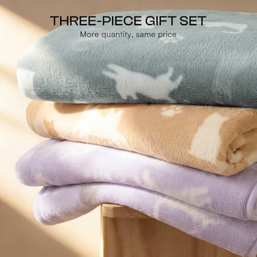 Luciphia Dog Blanket 3 Pack, Soft Cozy Fleece Throw - Image 5