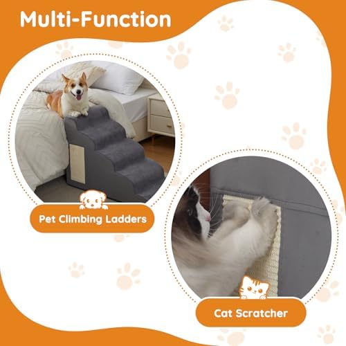 Ahpmeoa Dog Stairs for Small Dogs 11.8" H, Dog Ramp for Bed - Image 5