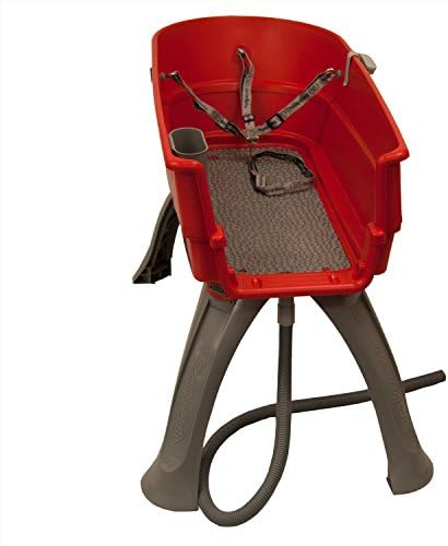 Booster Bath Elevated Pet Bathing Large Red Steps Combo - Image 2