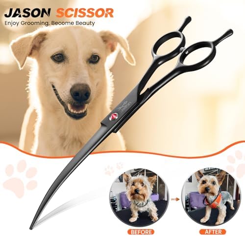 JASON Curved Dog Grooming Scissor - Image 2