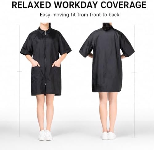 TOPTIE Nylon Salon Hairstylist Apron Barber Jacket - Image 3