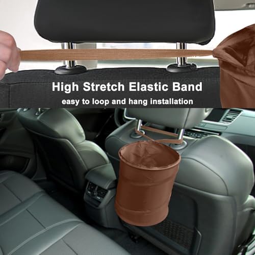 Car Trash Can, 2 Packs Mini Car Garbage Can, Collapsible Trash Bin - Image 4