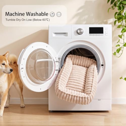 Orthopedic Large Dog Bed Calming Pet Sofa Bed 36''x28'' Khaki - Image 6