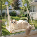 Cat Window Perch with Foldable Hook, Handwoven Catio Bed by Kazazoo