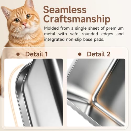 Stainless Steel High Sides Cat Litter Box - Image 5