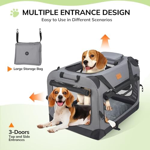 Morpilot 28-inch Portable Collapsible Dog Crate - Image 3