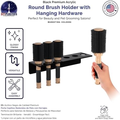 Marketing Holders Hanging Acrylic Brush Organizer 6 Holes Hardware Included - Image 4