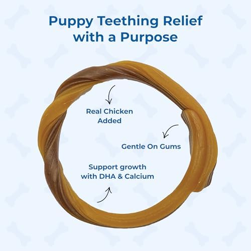 N-Bone Puppy Teething Rings, Taste of Texas Burnt Ends Flavor, Natural Puppy - Image 3