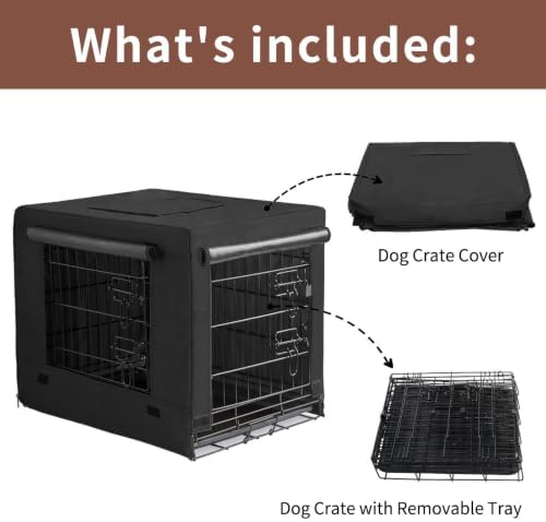 DONORO Dog Crates for Medium Large Size Dogs Indoor Double Door Dog Kennels & - Image 2