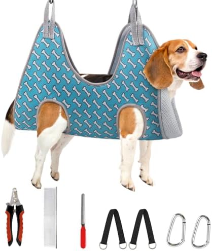 Supet Dog Grooming Hammock for Nail Trimming, Pet Grooming Hanging Harness by Supet