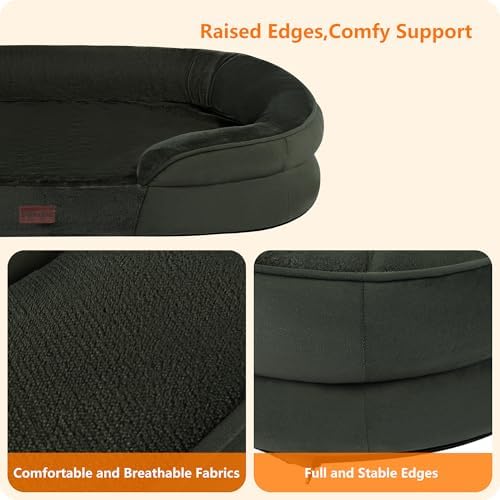 Dwanton Orthopedic Waterproof X-Large Dog Bed Sofa, Gel Memory Foam - Image 5