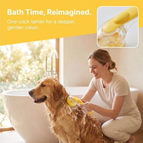 Pet Bath Brush, Dog Bath Brush & Massage Scrubber, Gentle Dog Wash Brush - Image 6