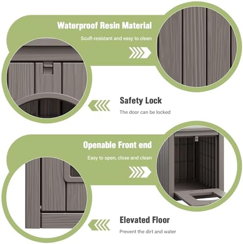 Cat Litter Box Enclosure, Feral Outdoor Cat Enclosure Weatherproof - Image 2