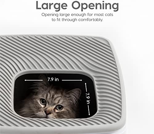 IRIS USA Large Top Entry Cat Litter Box, Hooded Privacy - Image 4