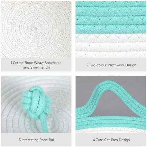 Cotton Rope Cat Bed, Instinct Hand Woven Basket - Image 3
