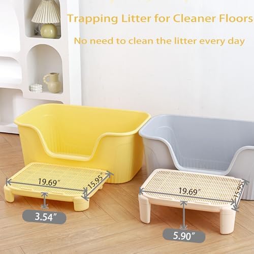 Cat Litter Mat Litter Trapping Mat, 19.69"X15.95"X3.54" Litter Box Mat - Image 2