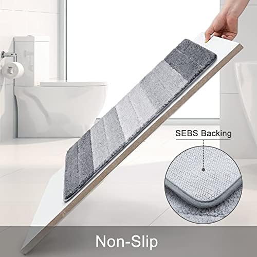 3 Pcs Ombre Bath Mat Set for Bathroom, Non Slip Ultra Soft and Thick Water - Image 3