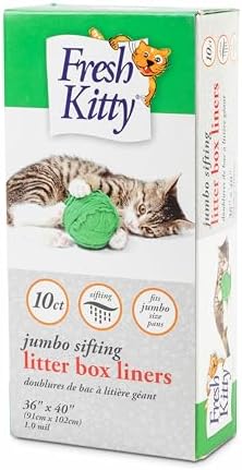 10 Count Fresh Kitty Durable Litter Box Liners, Easy Clean Up Elastic Jumbo - Image 2