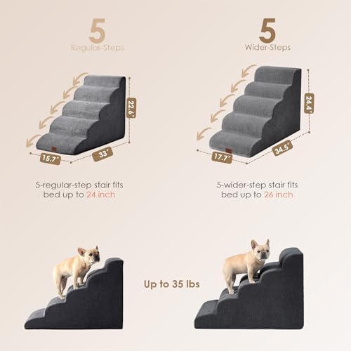 EHEYCIGA Extra Wide Dog Stairs for Large Dogs, 24.4" H Pet Step - Image 3