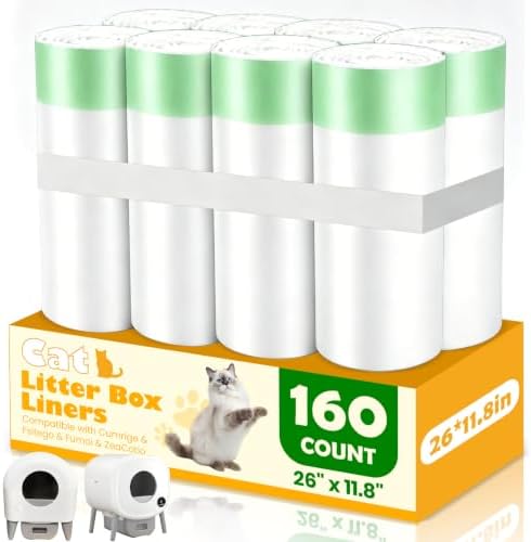 160 Count Automatic Cat Litter Box Bags 26"x11.8" by Unknown