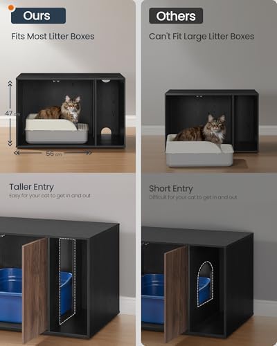 SONGMICS HOME Cat Litter Box Enclosure, Snapsemble Superfast Assembly - Image 5