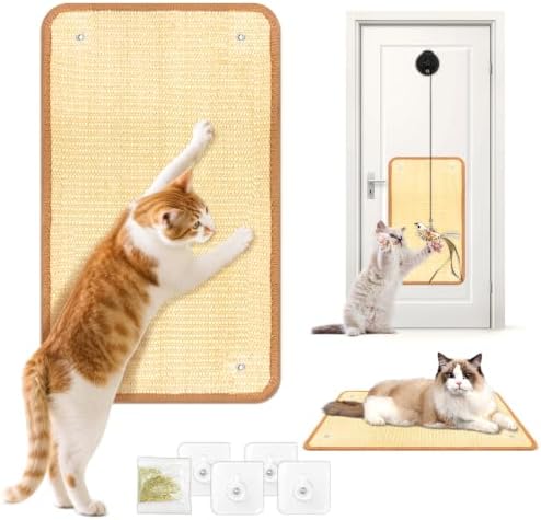 Cat Nail File Scratcher Mat Interactive Hanging Chirping Bird Cat Toy by Unknown