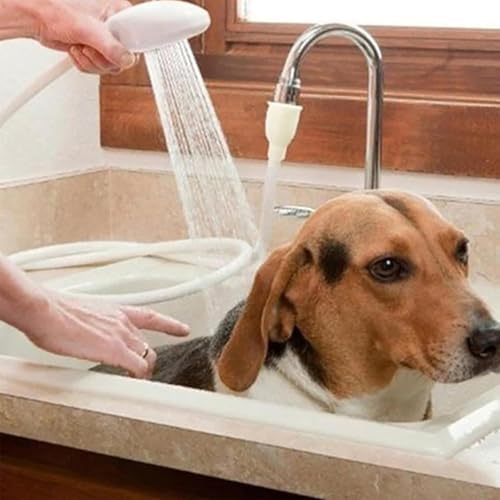 5m/16.4ft Portable Sink Spray Rubber Hose Shampoo Sprayer Handheld Faucet Shower - Image 5