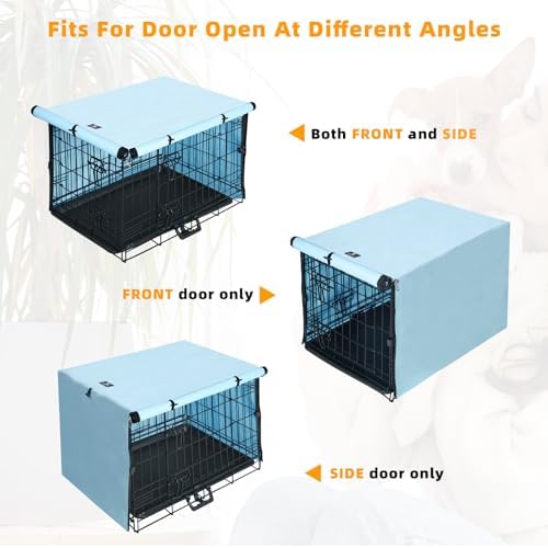 X-ZONE PET Dog Crate Cover Waterproof Kennel Cover, 42 in Blue - Image 3
