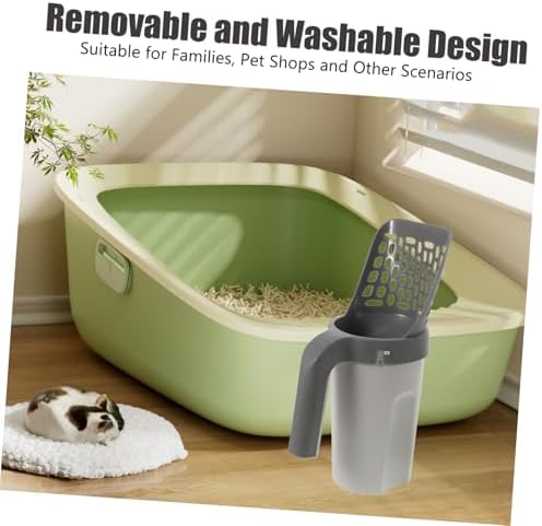 LIOOBO Cat Waste Container Small Litter Scoop Cat Poop Shoveling Metal Cat - Image 4