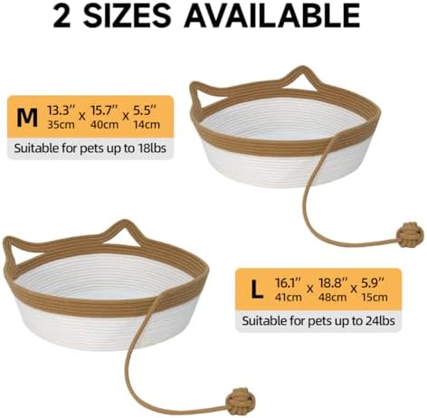 Cat Bed, Cotton Rope Instinct Basket - Image 3