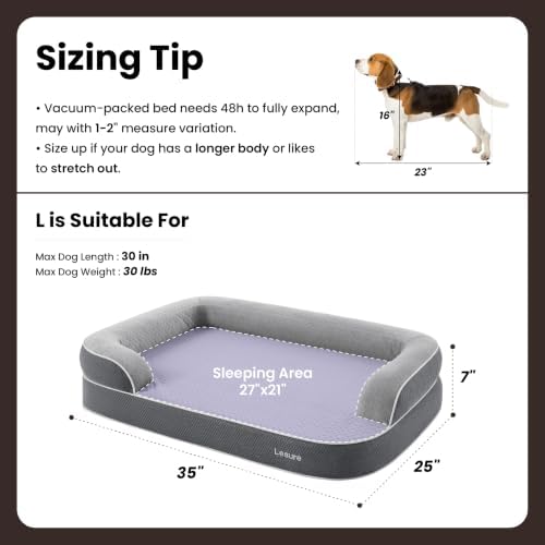 LE SURE RealOrtho™ 3-Layer Orthopedic Dog Beds Large Sized Dog - Image 5
