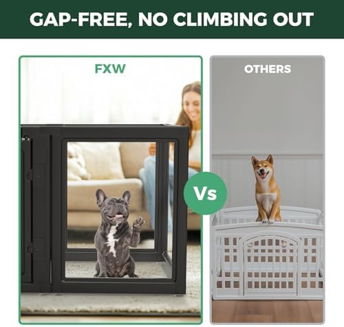 FXW AuraSpace Clear Acrylic Indoor Dog Playpen, 8 Panels - Image 2
