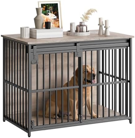 HOOBRO Dog Crate Furniture, 36.6" Heavy Duty Dog Kennel by HOOBRO
