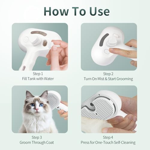 3-in-1 Self-Cleaning Shedding Steam Brush - Image 7