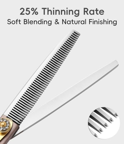 8'' Professional Dog Grooming Scissors Set Rose Gold 440C Stainless Steel - Image 5