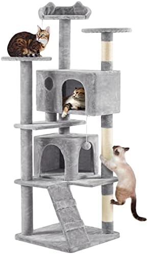 Yaheetech 70in Multi-Level Sturdy Cat Tree, Sisal Scratching Posts by Yaheetech