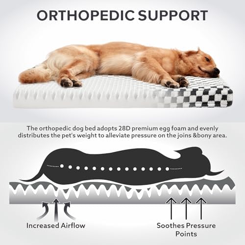 JOEJOY Dog Bed for Medium Dogs, Large Orthopedic Dog Bed - Image 3