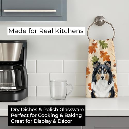 Caroline's Treasures Sheltie Shetland Sheepdog Dogs Kitchen Towel 15x25 in - Image 3