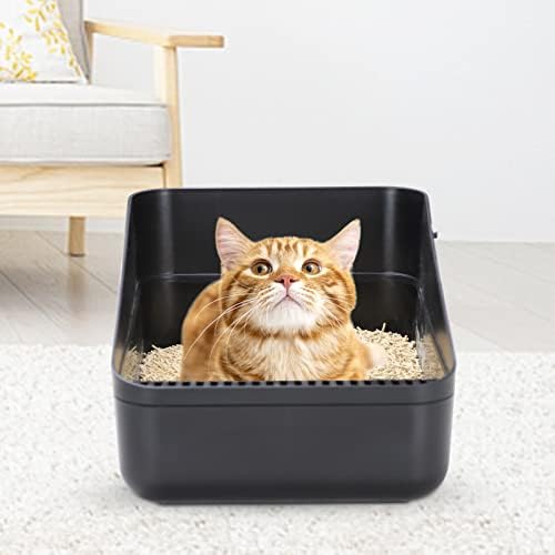 Sfozstra Small Cat Litter Box: Leak Resistant Removable Tray Modern Style - Image 5