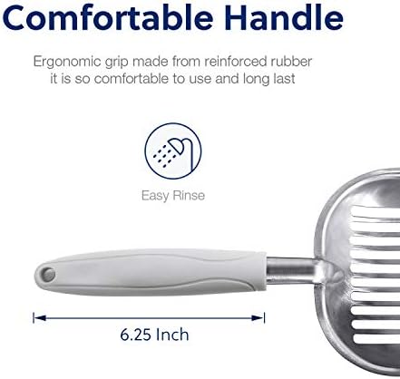 WePet Cat Litter Scoop, Aluminum Alloy Sifter, Kitty Metal Scooper, Deep Shovel - Image 3