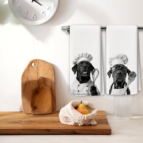 Dog Kitchen Towels Decor Set of 2 - Image 2