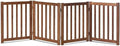 LZRS Wooden Free Standing Dog Gate 80" W x 24" H, Foldable Solid Hardwood Pet by LZRSPET