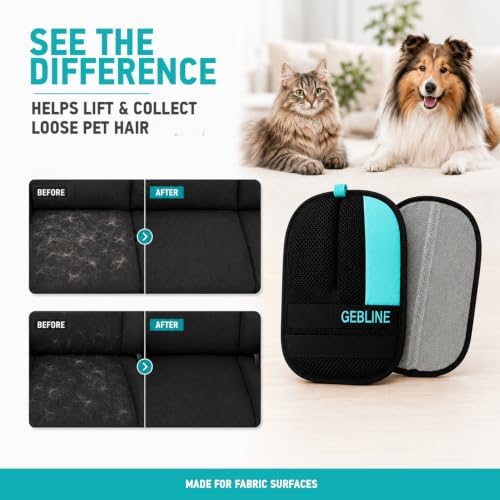 Pet Hair Remover Glove for Furniture & Upholstery, Dog Hair Remover for Couch - Image 4