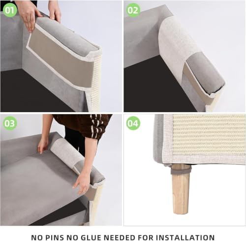 Cat Scratch Sofa Protector, 23.6" L*19.7" W Cat Scratch Furniture Protector Pad - Image 7