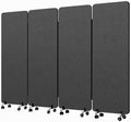 4 Panel Soundproof Room Divider, Portable Acoustic Office Divider by YASRKML
