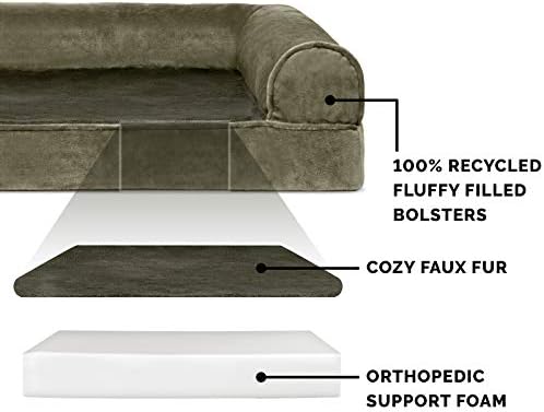 Furhaven Orthopedic Dog Bed for Large Dogs w/ Removable Bolsters & Washable - Image 4